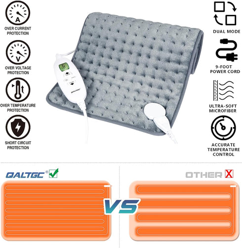 Heating Pad, 2024 Upgraded Dual Mode Controller, Comfortable Soft for Cramps and Pain Relief, Machine Washable