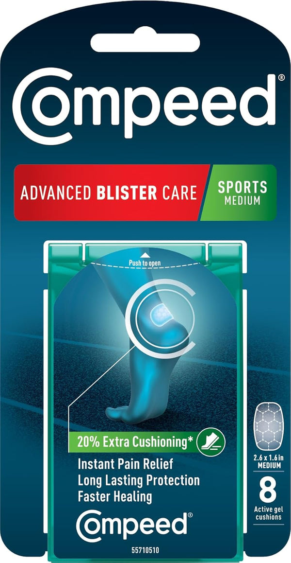 Advanced Blister Care Sports Medium 8 Count (2 Packs)