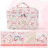 Large Travel Quilted Makeup Bag, Cute Bow Cotton Cosmetic Bag, Fashionable Aesthetic Toiletry Bag