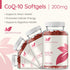 ClearFormulas Pure CoQ10, 200mg Per Serving, 120 Softgels, Quick Absorption, Non-GMO