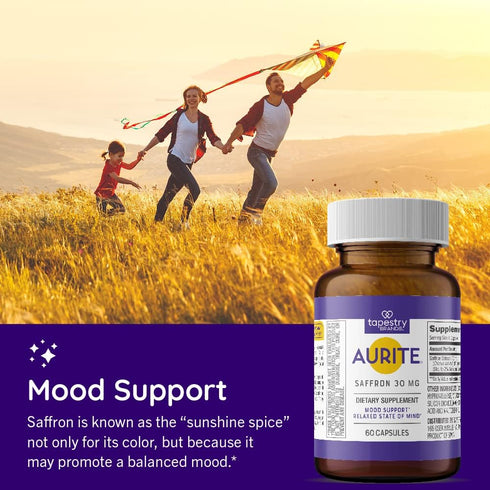 Saffron Supplement, 60 Count, Stress Management & Herbal Mood Support, Vegetarian Friendly, Non-GMO
