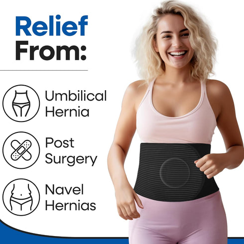 Hernia Belt for Men or Women, C Section Belly Binder & Abdominal Binder for Post Surgery, Pregnancy Tummy Tuck,