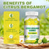 Citrus Bergamot Gummies for Healthy Cholesterol - All Natural 25:1 Extract from Italy, 60 Counts