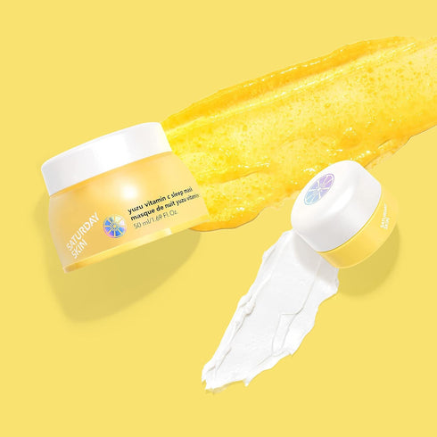 Saturday Skin Yuzu Eye Balm, Vitamin C Illuminating Under Eye Cream, Korean Niacinamide for Wrinkles, Dark Circles