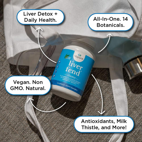 nbpure Liver Fend Liver Detox and Cleanse - Milk Thistle and Liver Support Supplement, 90 Count
