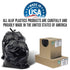 Aluf Plastics RL-3339XH 33 Gallon Trash Can Liners, 100 Count, Thick 1.5 MIL Equivalent, Black