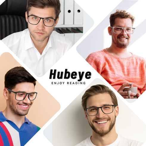 Hubeye TR90 Sports Reading Glasses - 3 Pairs for Men and Women, Ultralight Flexible Anti-Blue Light Readers +3.0