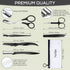 NAZQAT Multipurpose Eyebrow Kit for Women & Men, Includes Tweezers, Razor Tools, Scissors, Pack of 6