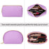 KTMOUW 3 Pcs Waterproof Makeup Bag Set, Portable Travel Organizer Toiletry Bag for Women, Purple Weave