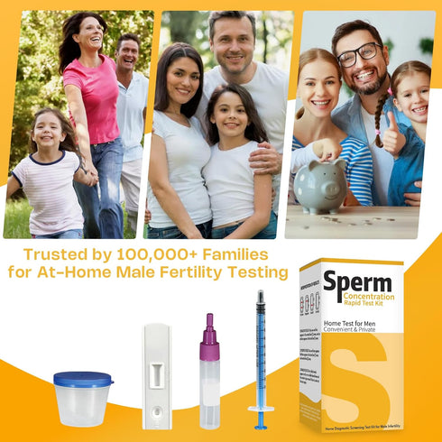 LRCKINSO 98% Count Male Fertility Home Test Kit for Men-Trak Plus Male Fertility Testing System- Easy to Read Results