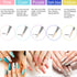 Mudder 10 Pieces 3D Nail Brushes Set Nail Liner Ombre Brush Nail Painting Design Pen Brushes Acrylic Rhinestone Handles Nail Pens