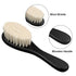 Shappy 2 Pieces Barber Fade Brush and Neck Duster Cleaning Grooming Tool with Wooden Handle (Black)