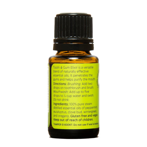 Uncle Harry's Aromatherapy Tooth & Gum Elixir, Alcohol Free Mouthwash for Gums and Bad Breath, 0.5 oz