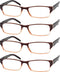 Eyekepper Reading Glasses - 4 Pack with Two-Tone Reader Sunglasses for Men, Women Reading Under The Sun