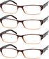 Eyekepper Reading Glasses - 4 Pack with Two-Tone Reader Sunglasses for Men, Women Reading Under The Sun
