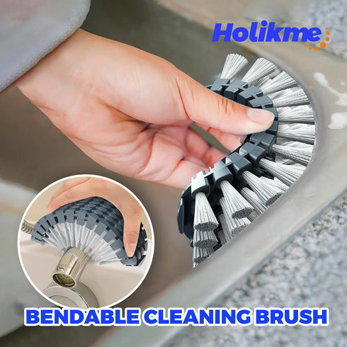 Holikme 7 Pack Dish Cleaning Brush & Pad Set, Kitchen Scrub Brush, Scouring Pad, Bendable Clean Brush & Groove Gap