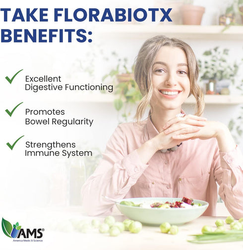 America Medic & Science Florabiotix Probiotic, 30 Capsules, Dietary Supplement for Digestive and Immune Health