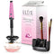 Luxe Electric Makeup Brush Cleaner, Pink USB Charging Station with 3 Adjustable Speeds for Instant Washing and Drying
