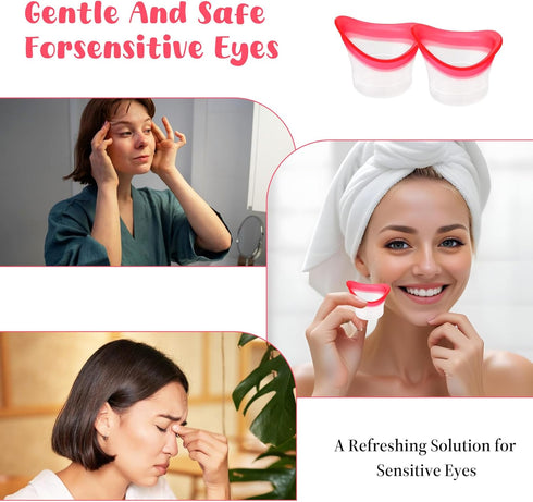WY LIGHTING LEVEL 2pcs Eye Wash Cup Eye Wash Cleaner Kit Silicone Eyes Cleaning Cup for Rinse Portable eye Care Tool