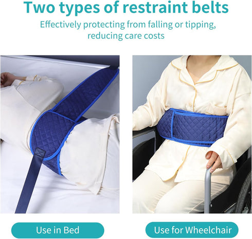 ENLUNTRA Medical Bed Restraint Strap for ElderlyAnti-Fall Waist Belt for ElderlyAdjustable Wheelchair Seat Safety