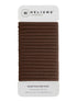 Heliums Thin Seamless Hair Ties - Dark Brown - 6mm Nylon No Damage Ponytail Holders, 18 Pack