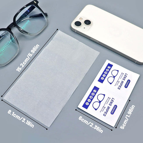 icepac 220 Lens Wipes for Eyeglasses - Pre-Moistened Individual Wrapped Eye Glasses Cleaning Wipes | Glasses Cleaner