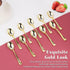 Kucoele 100 Pack Gold Mini Plastic Spoons - 4 Inch Heavy Duty Disposable Small Dessert Spoons