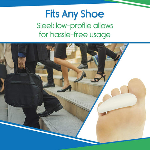 VIVEsole Hammer Toe Corrector, 4pc Cushioned Gel Straightener Loops, Toe Support Cushion Brace for Bunion Foot Relief
