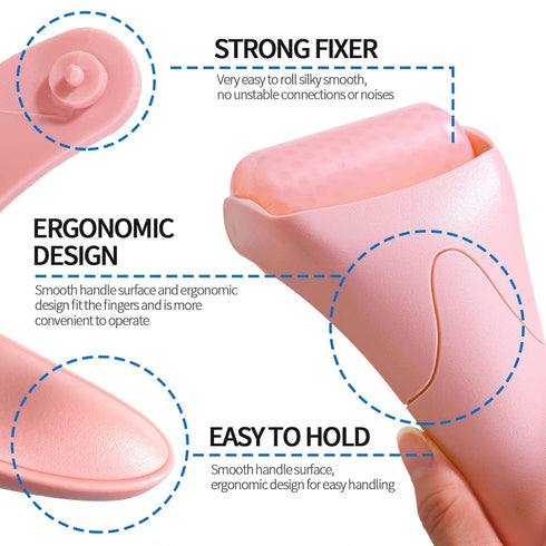 Teenitor Pink Ice Roller for Face, Eye Roller for Puffy Eyes, Facial Roller Spa Self Care Tools for Women