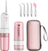 Water Dental Flosser Teeth Pick, Portable Rechargeable Oral Irrigator with 4 Modes & 5 Jet Tips, IPX7 Waterproof