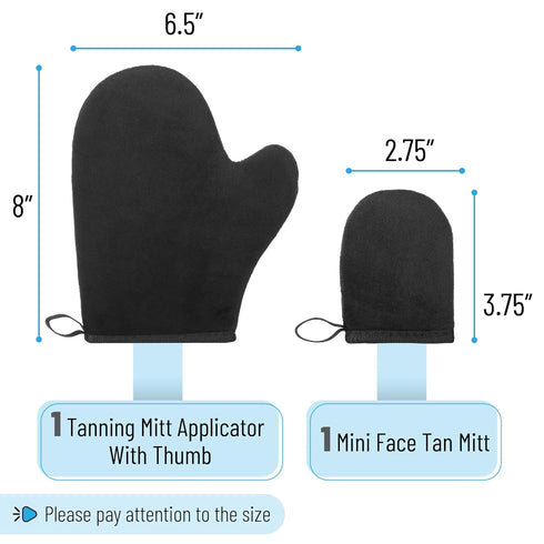 Slick Tanning Mitt, Self Tanner Mitt for Face and Body, Tanning Glove, Back Applicator