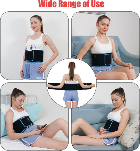 Red & Infrared Light Therapy Belt for Pain Relief, Flexible Wearable Wrap with Timer for Back and Muscle Pain