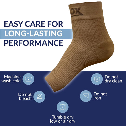 SB SOX Ankle Brace Compression Sleeve, Plantar Fasciitis Relief Socks, Arch Support for Foot Pain, Nude, X-Large
