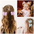 Oaoleer 10PCS Mini Butterfly Hair Clips, 2" Tulle Mesh Barrettes for Baby Girls Women Halloween Party