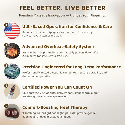 Shiatsu Back Massager with Heat, Neck Pillow for Pain Relief, Shoulder and Lumbar Support Cushion, Cervical Massage Pad