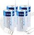 kunying 4 Pack Rechargeable D Batteries 1.5V 7500mAh Lithium, Long Lasting High Capacity