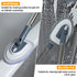 Floor Scrub Brush, 4 in 1 Tile Tub Scrubber with Adjustable Long Handle for Bathroom/Shower/Tub/Tile Cleaning