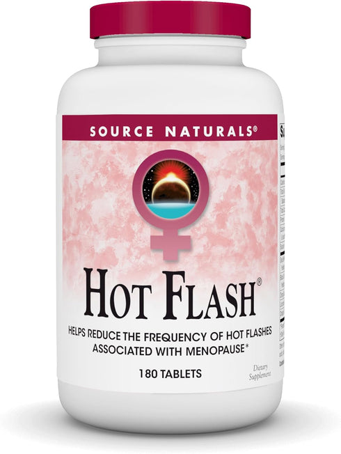 Source Naturals Hot Flash 180 Tablets - Non-GMO Soy, Helps Reduce Hot Flashes, 60 Day Supply