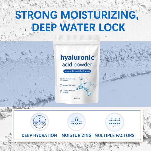 ZTSGU (1Pcs) Hyaluronic Acid Powder, Low Molecular Weight Hyaluronic Acid for Skin Water Soluble Hydrating Nourish Face