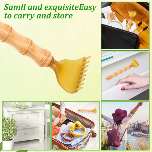 Ptwola Back Scratcher Classic Portable Extendable Bamboo Back Scratcher for Men Women Telescoping Body scratchers
