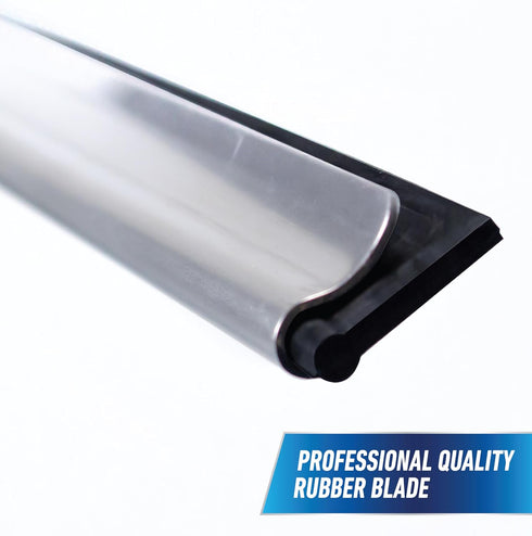Unger Professional 18” EZ Change Window & Glass Cleaning Squeegee - Streak Free Results for Large and Small Windows