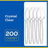 Plasticpro Disposable Clear Plastic Tea Spoons, Heavyweight Box of 200 Count