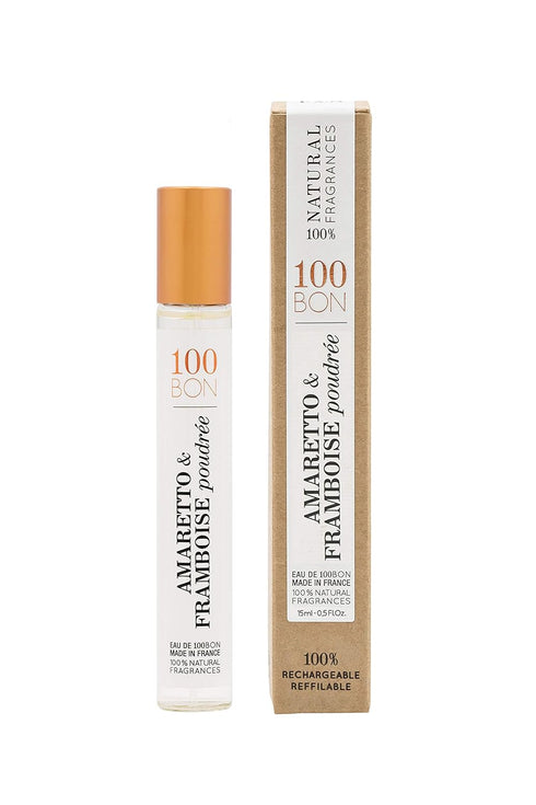 100BON Amaretto & Framboise Poudree, 0.5 Fl Oz, Organic Fragrance for Women & Men, Warm & Sensual