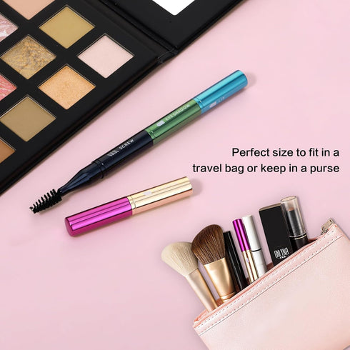 simarro 4 in 1 Portable Makeup Brush Set, Travel Size Detachable Brushes for Foundation, Concealer, and Powder