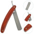 Straight Razor - Professional Barber Razor for Men with Wood Steel Shaving Carbon for Home & Salon Grooming