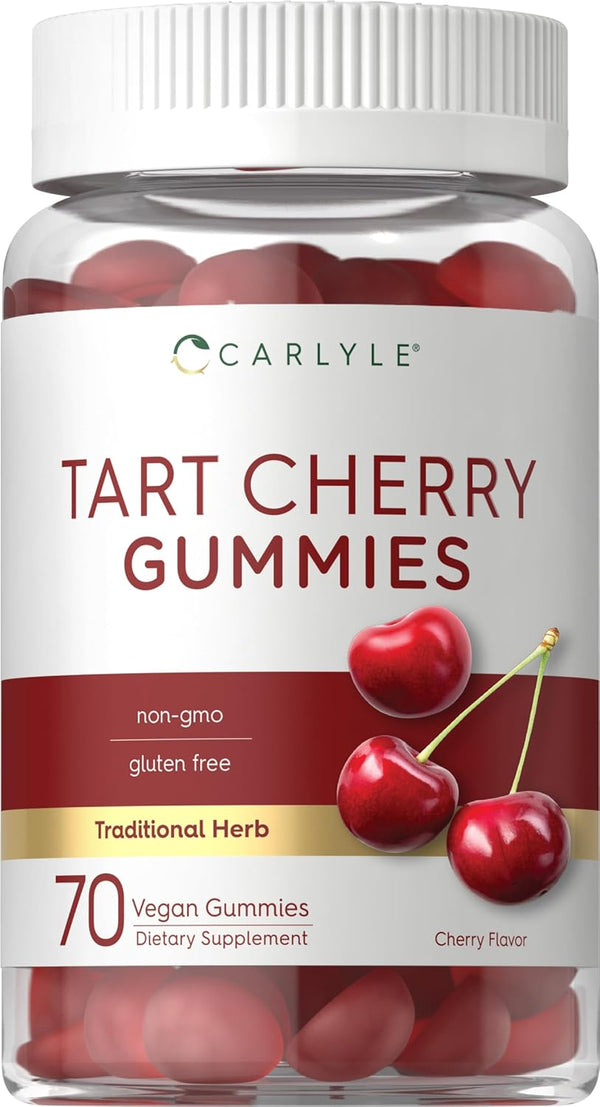 Carlyle Tart Cherry Gummies | 2000mg | 70 Count | Vegan, Non-GMO Cherry Flavor Supplement