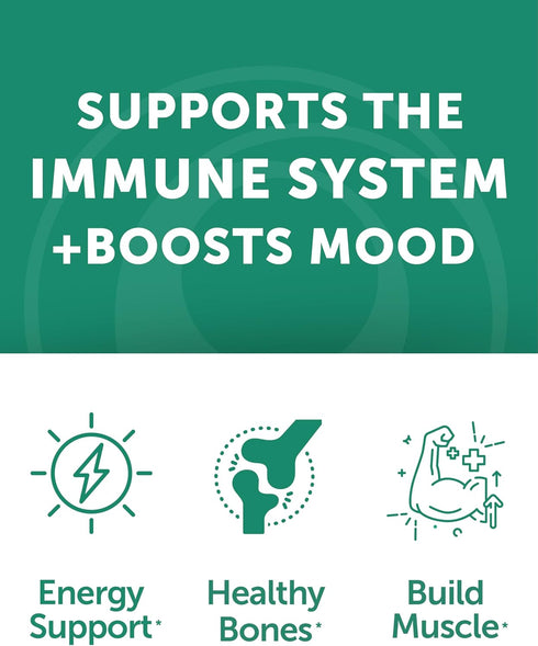 Vitamin D3 Gummies for Adults and Kids - Non-GMO, 2000IU Supplement for Immunity, Bone and Mood Support, 60 Count
