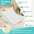 Wedge Pillow Case Cover 25x24x12 - Waterproof Triangle Incline Wedge Pillow Protector with Zipper & Pocket (Cover Only)