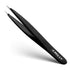 Pointed Tweezers, High Carbon Stainless Steel Needle Nose, Fine Point Precision Hair Removal, Black