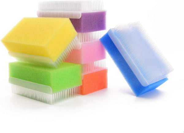 Special Supplies Baby Bath Sponges (6 Pack) - Soft Foam Sensory Scrubber with Cradle Cap Brush for Infant, Toddler Skin